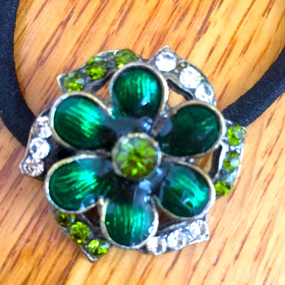 Green Sparkly Hair tie